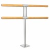 Soporte Fijo Suelo para Barra Ballet, Doble