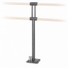 Soporte Fijo Suelo para Barra Ballet, Doble